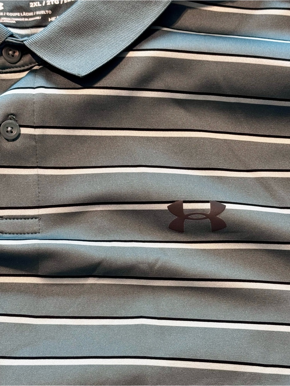 Under Armour Men’s Green Striped Polo Shirt